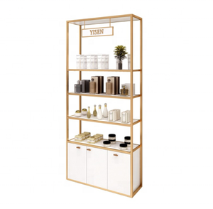 Sàn Boutique Gondola Kim Loại Gỗ Nước Hoa Hiển Thị Là Viết Tắt Của Cửa Hàng Mỹ Phẩm Hiển Thị Tủ Trang Điểm Tổ Chức - Product Image 1