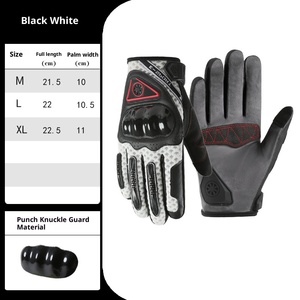 Guantes de motocicleta de alta calidad, de medio dedo y dedo completo, transpirables, resistentes al desgaste, antideslizantes, anticaídas, impermeables. - Product Image 3