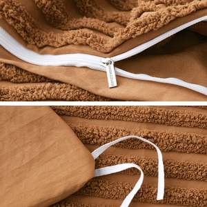 Juego de funda nórdica King de 5 piezas, juegos de cama para el hogar moderno, fundas de edredón Súper suaves y con mechones - Product Image 5