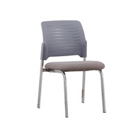 Chaise de conférence ergonomique empilable moderne personnalisée OEM, dossier en plastique, assise en mousse, multicolore, pour bureau et télétravail