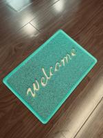 Tapis de porte avant de logo de bienvenue personnalisés antidérapants pour l'entrée à la maison