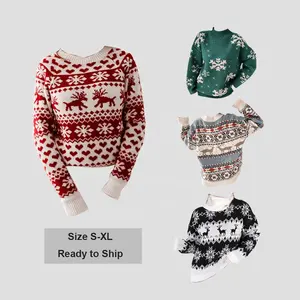 도매 2023 사용자 정의 추한 크리스마스 스웨터 빈티지 니트 추한 캐시미어 크리스마스 복장 여자의 니트 스웨터