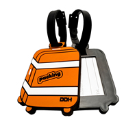 Vente en gros d'étiquette de voyage étanche en caoutchouc PVC souple avec logo personnalisé 3D étiquette de protection pour bagage
