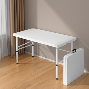 <b>Portable</b> Foldable Rectangular <b>Table</b> For Outdoor Use With Plastic Frame And Compact Design For Home Or Stall - Product Image 1