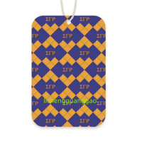 Désodorisant de voiture Chi Eta Phi, promotionnel, vente en gros, sororité, personnalisable avec n'importe quel logo, désodorisant de voiture carré personnalisé