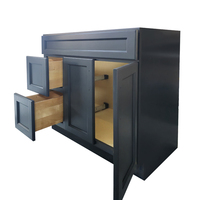 Meuble-lavabo américain de 48 pouces avec double vasque et quincaillerie à fermeture douce