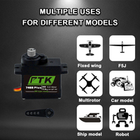 Servomoteur numérique sans noyau PTK 7465 Plus MG 9g, couple élevé 180° 1/8 HV 7,5 kg, engrenage métallique, pour voiture RC, robot, télécommande