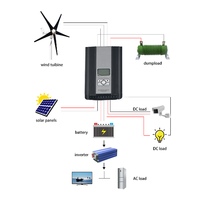 Contrôleur de charge hybride solaire MPPT de haute qualité 400W 600W à 3000W avec affichage LCD intégré pour décharge automatique 12V/24V/48V