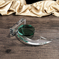 Nouveau design de trophée MVP, logo personnalisé, trophée en verre transparent, trophée en cristal pas cher, prix d'usine