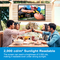 Outdoor-Fernseher 65 Zoll für Große Gärten Einkaufszentren Einzelhandelsgeschäfte-UV-Beständig Lokale Dimm-Funktion IP66-Zertifiziert 1 Jahr Garantie LCD