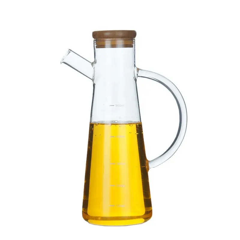 Pentola per olio da cucina moderna pentola per aceto brocca bottiglia di vetro Dispenser di olio vaso di vetro per olio borosilicato