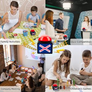 X Buzzer per Serate di Gioco in Famiglia, Trivia e Giochi di Velocità, Registrazione Precisa della Prima Risposta per Aumentare il Divertimento in Family <span class=keywords><strong>Feud</strong></span> e Jeopardy - Product Image 2