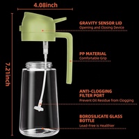 Premium Kwaliteit Glazen Conteneur Precieze Spray Controle Olie Spuitfles Keuken Olie Distributeur Glazen Olie Fles