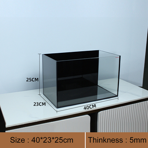 공장 도매 거실용 소형 직사각형 유리 친환경 베타 금붕어 어항 - Product Image 1
