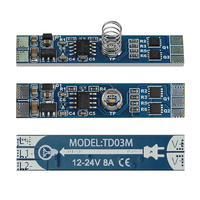 Interrupteur tactile intelligent Shinechip à trois vitesses de température de couleur, mémoire de luminosité et d'arrêt, DC12V/24V, IP22, portée de détection 3-6mm