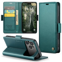 Étui portefeuille en cuir CaseMe RFID pour iPhone 17 Pro Max, avec porte-cartes, compatible iPhone 15, 16, 17, 14, 13, 12, 11 Plus