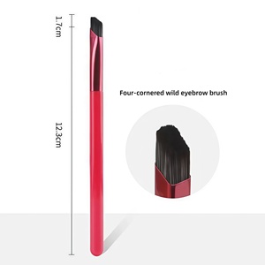 Pinceau de maquillage professionnel multifonctionnel à tête carrée et plate pour correcteur de sourcils Pinceau correcteur de toile lisse et incliné - Product Image 5