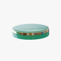 10g Mini forme ronde vert clair en plastique Compact poudre conteneur vide Blush emballage maquillage poudre étui