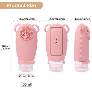100ml Leakproof Food Grade Refillable Silicon Bottle Seal Packing Silicone Portable Bpa Free Squeeze Bottles for <b>Oil</b>/Face Cream - Product Image 3