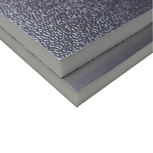 Polyisocyanurate cứng nhắc bọt mịn tấm nhôm 20 25 mét Pre cách điện PIR ống dẫn không khí tấm với lá nhôm cho HVAC hệ thống - Product Image 5