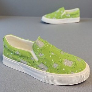 Zapatos de Lona Sin Cordones para Hombre, Primavera-Verano 2026, Casuales, Combinables con Todo, Suela Gruesa, Duraderos y Cómodos - Product Image 1