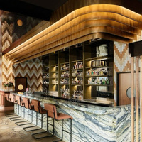 Konter Bar Komersial Stainless Steel Kelas Atas Mendukung Layanan Pengadaan Satu Atap untuk Desain Grafis yang Dapat Disesuaikan