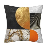Housse de coussin géométrique minimaliste moderne, luxe, pour la maison, le bureau, la voiture, imprimée, 100% polyester