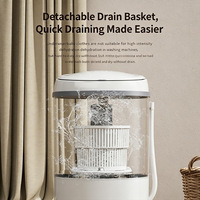 Lave-linge portable compact semi-automatique silencieux à roue pulsée pour un nettoyage en profondeur des vêtements, sous-vêtements, chaussettes, pour la maison et le dortoir