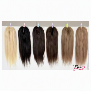 Topper in Capelli Umani Veri Biondo Chiaro 16 Pollici, Lisci o Ondulati, con Base in Seta 5x7 Pollici, <span class=keywords><strong>per</strong></span> Perdita di Capelli, Spedizione Gratuita - Product Image 6