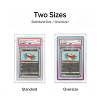 Support de cartes gradées en acrylique transparent résistant aux UV avec aimants puissants, pour PSA CGC CSG, compatible avec l'ajout de protège-cartes pour TCG