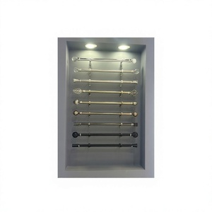 Modern <b>Single</b> Steel Decorative Pole Durable <b>Curtain</b> Rod Wall Brackets for Living Room-Multi-Length Hot Sale Accessory Holder - Product Image 4