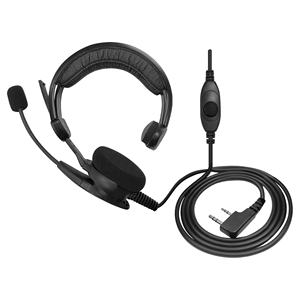 Écouteurs supra-auriculaires TK Plug pour <span class=keywords><strong>talkie</strong></span>-<span class=keywords><strong>walkie</strong></span> avec microphone réglable, radio bidirectionnelle, cordon de 1,4 m, sans réduction de bruit, en métal - Product Image 1