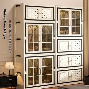 Moderno armadio pieghevole Multi-funzionale scatola di immagazzinaggio camera da letto vestiti per la casa finissaggio armadio armadietto - Product Image 1