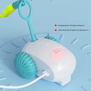 Jouet de course intelligent rechargeable, nouveau produit pour animaux de compagnie pour chats et chiens, télécommande, plume, jouet interactif et de mouvement pour animaux de compagnie - Product Image 3