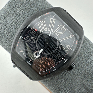 2026 Bestseller <b>Carbon</b> <b>Fiber</b> Cask-shaped Unisex Mechanical High Quality Sapphire Crystal 3BAR Water Resistant Black Woven Strap - Product Image 3