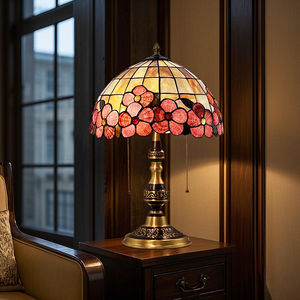 Tiffany Style Table Lamp E26 LED Warm <b>Light</b> Bedroom Bedside Lamp - Product Image 3