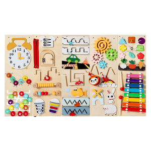 Tableau d'activités multifonctionnel pour la maternelle, panneau mural sensoriel pour développer la motricité - Product Image 6