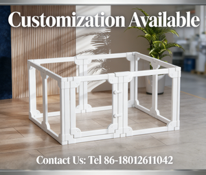 Jaula para Perros de Plástico Ecológica y Segura Más Vendida, Barrera Protectora Reforzada con Botones, Valla para Mascotas Transfronteriza, Sólida para Interiores y Exteriores - Product Image 6