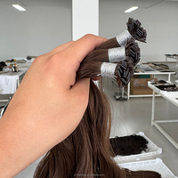 Extensions de cheveux bouclés en gros à pointe kératine, russes, pré-collées, avec colle italienne, pointe plate K, cheveux humains alignés cuticules