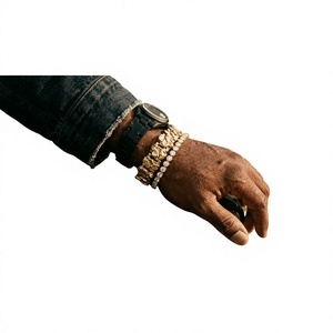 กำไลข้อมือทอง 14K ชุบทองประดับมุกเทียมสไตล์วินเทจสำหรับทุกเพศ ดีไซน์โดดเด่น เหมาะเป็นของขวัญ - Product Image 1