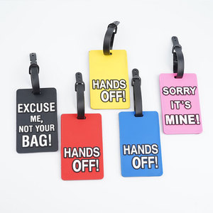 Cá Nhân 3d Logo Mềm Pvc Cao Su Hành Lý Tag Silicone Thư Hành Lý Tên Thẻ Vali Nhận Dạng Tag - Product Image 1