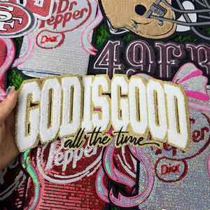 แพทช์ปักลายโบว์สีชมพูรูปขวดโค้กแบบ<span class=keywords><strong>เช</strong></span>นีลขายส่ง ขนาดใหญ่สำหรับเสื้อฮู้ดดี้ แพทช์ปักเลื่อมขนาดใหญ่ มีสินค้าในสต็อก - Product Image 2