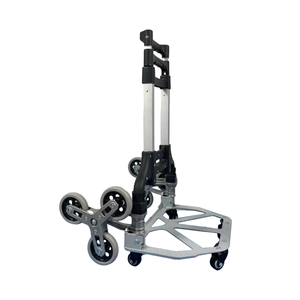 6 ruedas de aluminio portátil arriba escalera escalada plegable <span class=keywords><strong>Carro</strong></span> de mano plegable - Product Image 1