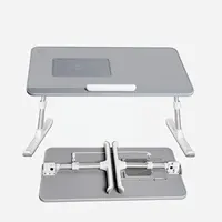 SAIJI pieghevole ergonomico pieghevole regolabile in legno portatile Home Office letto studio Computer portatile Lap Tray Desk Table