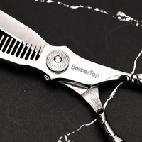 Kit de ciseaux de coiffure professionnels en acier inoxydable pour la coupe et l'éclaircissement des cheveux, ciseaux de barbier à bord rasoir pour salon