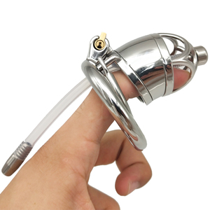 Juguete sexual <span class=keywords><strong>de</strong></span> metal y plata para adultos, consolador hueco <span class=keywords><strong>de</strong></span> tres tamaños, dispositivos <span class=keywords><strong>de</strong></span> castidad masculinos únicos, <span class=keywords><strong>jaula</strong></span> para pene, cerradura, retardante <span class=keywords><strong>de</strong></span> eyaculación - Product Image 1