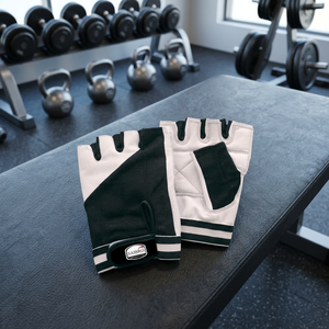 SAIBRO Half Finger Leather Gloves for <b>Weight</b> Lifting Gym Fitness Unisex Adjustable Wrist Strap - Product Image 4
