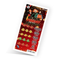 Boletos de Lotería Desgarrables de Alta Calidad con Temática del Black Friday, Impresión de Logotipo Personalizado, 5 Ventanas