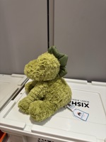 Peluche Dragon Fuddlewuddle britannique JE 23 cm, rembourrage en coton PP, fourrure ondulée verte douce, poupée apaisante pour enfants, cadeau