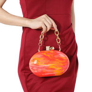 Catena di pochette da sera in acrilico di lusso elegante 2024 Chic da donna unica per festa di nozze borse per caramelle pochette da donna - Product Image 2
